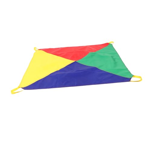 LRXIYODE Bunter Fallschirm Regenbogen Fallschirm für Outdoor Spiele Kooperatives Gruppenspiel für Kindergarten Fördert Bewegung Kreativität und Soziale Interaktion von LRXIYODE
