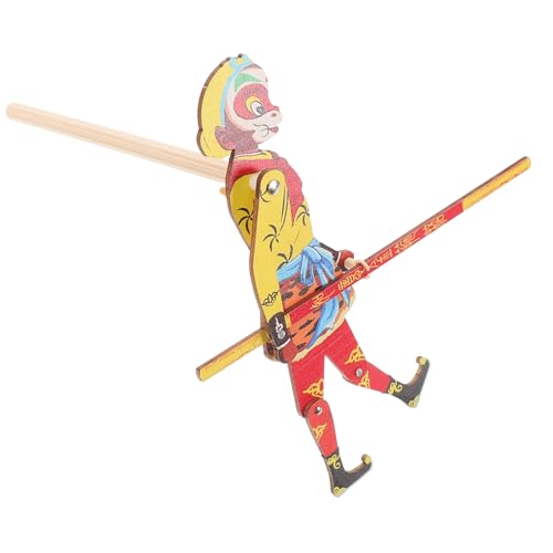 LRXIYODE Chinesisches Schattenpuppenspielzeug Handpuppe aus Holz im Monkey Vintage Style für Aufführungen Partys und Interaktive Spiele Leicht und Tragbar Bringt Freude Jede Umgebung von LRXIYODE