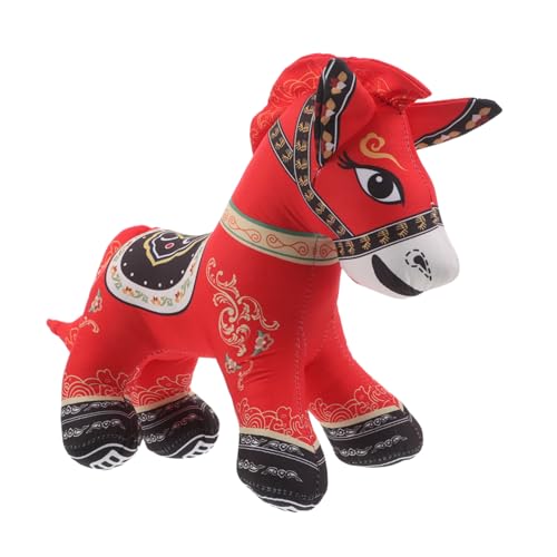 LRXIYODE Chinesisches Tierkreis Pferd Kuscheltier Weicher Plüsch Pferdeanhänger für Neujahrsdeko und Geschenk Glücksbringer Stofftier für Sofa Kuscheln LRXIYODE Chinesisches Tierkreis Pferd Kuscheltier Weicher Plüsch Pferdeanhänger für Neujahrsdeko und Geschenk Glücksbringer Stofftier für Sofa Kuscheln von LRXIYODE
