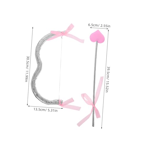 LRXIYODE Cupid Accessoire Silber Leichtes Auffälliges Kostüm Prop für Valentinstag Halloween Cosplay und Party Bogen und für Karneval und Themenfeiern von LRXIYODE