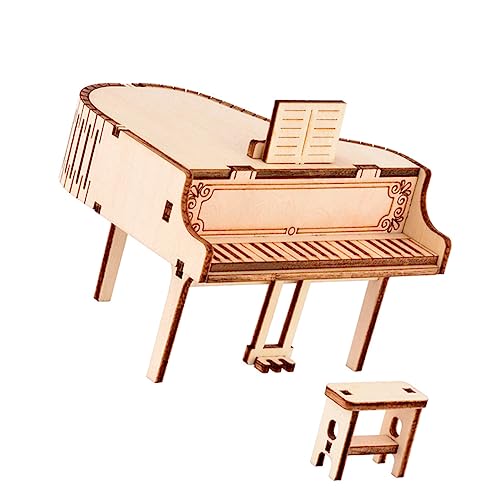 LRXIYODE DIY Holzklavier Spieluhr Bausatz Handgemacht Musikalisches Puzzle für Kreatives Lernspielzeug Vorstellungskraft und Feinmotorik von LRXIYODE