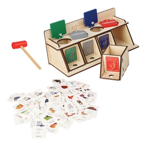 LRXIYODE DIY Holzspielzeug Müllsortierung Lernspielzeug Umweltbewusstsein Nachhaltiges Langlebiges Material Glatte Oberfläche Pädagogisch Wertvoll für Jungen und Mädchen Ab Jahren von LRXIYODE