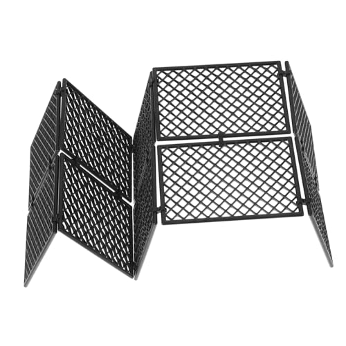 LRXIYODE DIY Miniatur Bauernhofzaun aus Schwarzem Kunststoff Vielseitiger Schutzzaun für Puppenhaus Landschaftsgestaltung und Spielzeugfarm Fördert Kreativität und Motorische Fähigkeiten von LRXIYODE