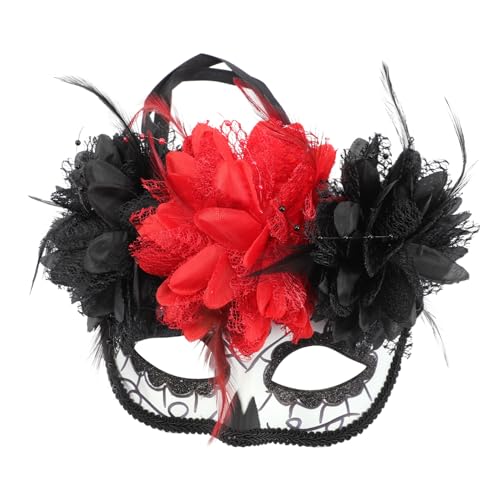 LRXIYODE Day Of The Dead Masquerade Maske Halbgesicht mit Blumenmotiv Leichte Langlebige Halloween Karneval Cosplay Party Maske für Herren und Damen Komfortabel und Sicher LRXIYODE Day Of The Dead Masquerade Maske Halbgesicht mit Blumenmotiv Leichte Langlebige Halloween Karneval Cosplay Party Maske für Herren und Damen Komfortabel und Sicher von LRXIYODE