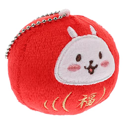 LRXIYODE Dharma-Kaninchen-Puppe Stofftier-Maskottchen- Ausgestopftes Hasen-Maskottchen- Desktop-kaninchenpuppe Kaninchen-Maskottchen-Puppe Hasenpuppe Plüsch Rot von LRXIYODE