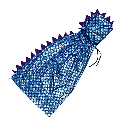 LRXIYODE Dinosaurier Umhang Halloween Kostüm Cape Blau Leicht Atmungsaktiv Für Karneval Fasching Rollenspiel Bühnenauftritt von LRXIYODE