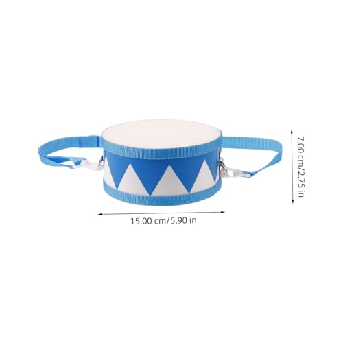 LRXIYODE Doppelseitiges Schlagzeug aus Robustem Holz mit Blauem Design und Realistischem Kunstschaffell für Vielseitige Klänge Pädagogisches Percussion Instrument für Kleinkinder und von LRXIYODE