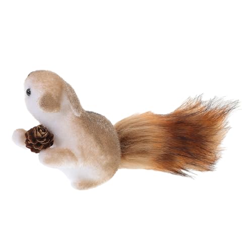 LRXIYODE Eichhörnchendekoration Squirrel Dekoration kleine Eichhörnchenfigur Simulation Eichhörnchenfigur Kreatives Eichhörnchengartendekoration Eichhörnchen Handwerk Schaum Light Brown von LRXIYODE
