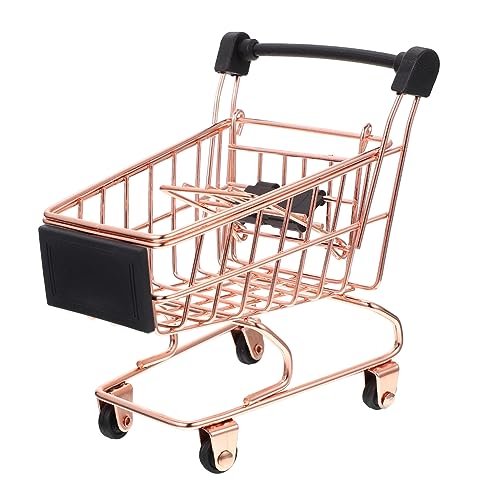 LRXIYODE Einkaufswagen einkaufswagen einkaufswagen für für Kinderwagen kindereinkaufswagen schöner simulierter Supermarktwagen Spielzeugregale Eisen Golden von LRXIYODE