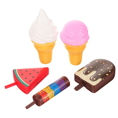 LRXIYODE Eiscreme Spielset für Bunte Nachahmung Dessert Glatte Kanten Sicher und Pädagogisch für Fantasievolles Rollenspiel und Gemeinsames von LRXIYODE