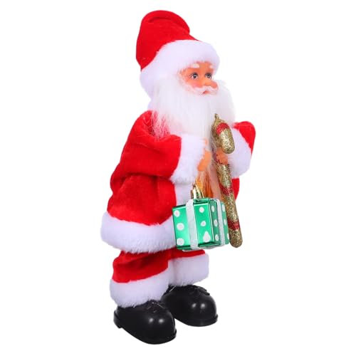 LRXIYODE Elektrische Santa Puppe mit Musik und Lustiger Bewegung Niedliches Weihnachtsmann für Festliche Dekoration für Zuhause Geschenkbox ohne Batterien von LRXIYODE