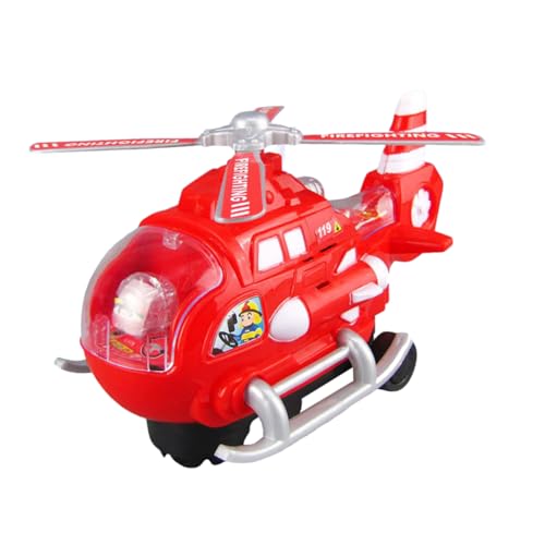 LRXIYODE Elektrischer Hubschrauber mit Leuchtendem Design Tragbar Detailreich mit Realistischen Soundeffekten und Musik Robustes Kunststoffspielzeug für Jungen und Mädchen Interaktives von LRXIYODE