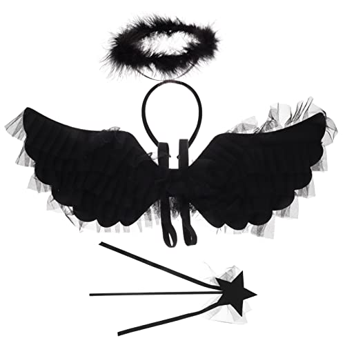 LRXIYODE Engelsflügel Kostümset für Damen Teiliges Set mit Heiligenschein und Zauberstab für Halloween Cosplay Kostümpartys und Bühnenaufführungen Dekorative Federflügel und Accessoires LRXIYODE Engelsflügel Kostümset für Damen Teiliges Set mit Heiligenschein und Zauberstab für Halloween Cosplay Kostümpartys und Bühnenaufführungen Dekorative Federflügel und Accessoires von LRXIYODE