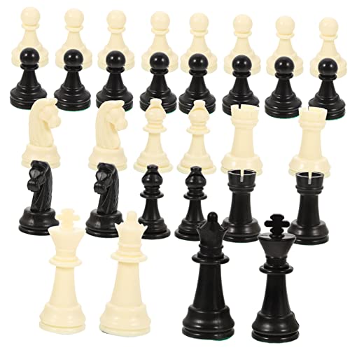 LRXIYODE Ersatzset für Internationale Schachfiguren aus Hochwertigem Kunststoff mit Königshöhe für Schachbrettspiele und Brettspiele Langlebig und Praktisch LRXIYODE Ersatzset für Internationale Schachfiguren aus Hochwertigem Kunststoff mit Königshöhe für Schachbrettspiele und Brettspiele Langlebig und Praktisch von LRXIYODE