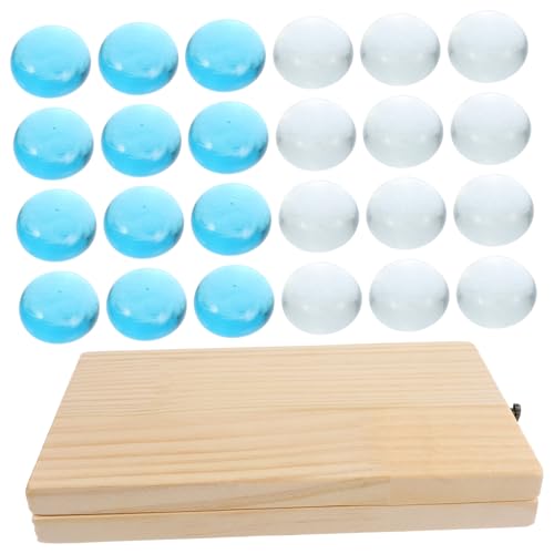 LRXIYODE Faltbares Mancala Holzspiel mit Afrikanischen Glasperlen Logiktraining Spielbrett für Erwachsene Tragbares Denkspiel für Familie und Gesellschaftsspielspaß Zufällige Farbe von LRXIYODE
