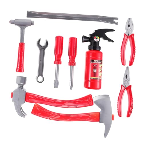 LRXIYODE Feuerwehrmann Rollenspiel Teilig Kindgerechte Leichte Feuerwehrmann Zubehör für Rollenspiele Realistische Feuerlöscher Pädagogische Ausrüstung für Jungen und Mädchen von LRXIYODE