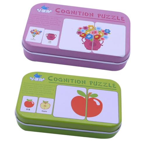 LRXIYODE Frühes Lernspielzeug für Kleinkinder Pädagogisches Puzzle Spiel mit Obst und Alltagsgegenständen Lernkarten für Vorschulkinder zur Kognitiven Entwicklung und Spielerischem Lernen von LRXIYODE