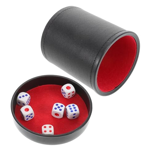 LRXIYODE Geräuschreduzierendem Würfelbecher und Würfeln Stilvoller PU Leder Würfelshaker mit Stand für Partys und Spieleabende Geräuschloses Design für Ungestörtes LRXIYODE Geräuschreduzierendem Würfelbecher und Würfeln Stilvoller PU Leder Würfelshaker mit Stand für Partys und Spieleabende Geräuschloses Design für Ungestörtes von LRXIYODE