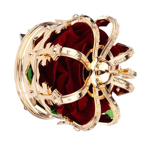 LRXIYODE Goldene Krone Haarspange Halloween Haarschmuck Eleganter Cosplay Kopfschmuck Damen Party Accessoire von LRXIYODE