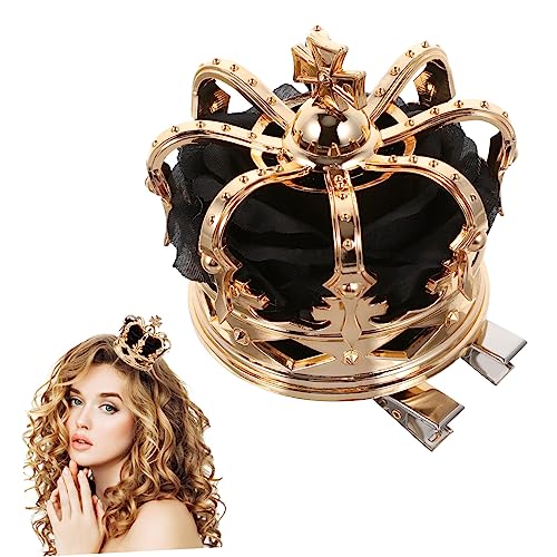 LRXIYODE Goldener Haarklammer Halloween Party Königin Haarschmuck Cosplay Kopfschmuck für Damen Festlich und Langlebig von LRXIYODE