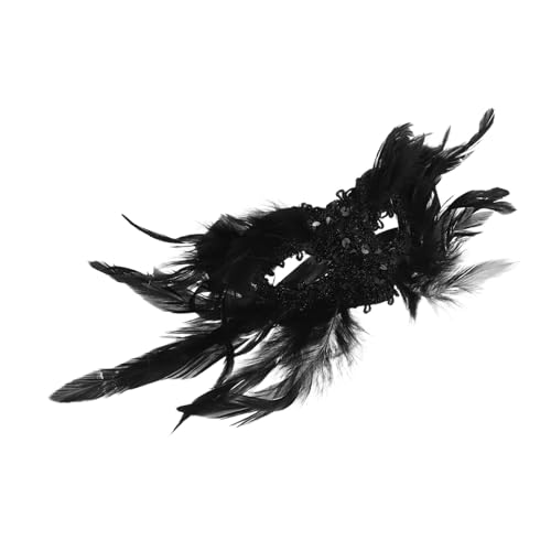 LRXIYODE Gothic Federhalbsmaske Damen Masquerade Kostüm Federverzierung Elastisches Band Karneval Cosplay Party Halloween Bühnenauftritt LRXIYODE Gothic Federhalbsmaske Damen Masquerade Kostüm Federverzierung Elastisches Band Karneval Cosplay Party Halloween Bühnenauftritt von LRXIYODE