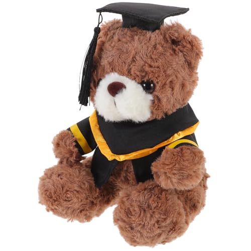 LRXIYODE Graduation Bear Plüschfigur Weicher Doktorhut mit Gelb Gestreiftem Kleid Niedliche Abschlussdeko und Kleines Langlebiges Baumwollmaterial als Schreibtisch und Wohnaccessoire LRXIYODE Graduation Bear Plüschfigur Weicher Doktorhut mit Gelb Gestreiftem Kleid Niedliche Abschlussdeko und Kleines Langlebiges Baumwollmaterial als Schreibtisch und Wohnaccessoire von LRXIYODE