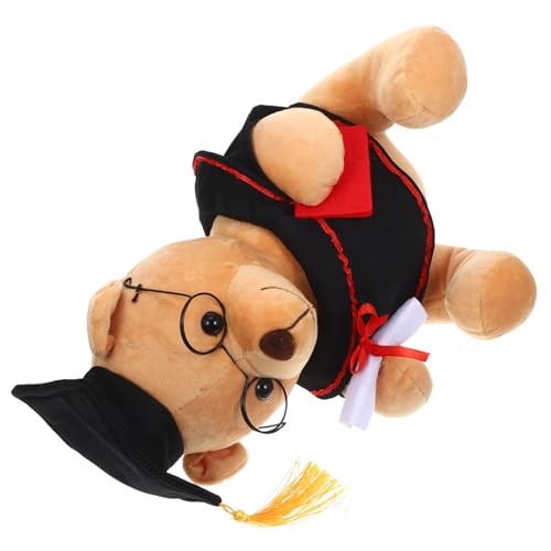 LRXIYODE Graduation Plüschtier Bär Kuscheliges Abschlussgeschenk Weiches Stofftier mit Brille Niedlicher Cartoon Bär für Studenten und Dekoration LRXIYODE Graduation Plüschtier Bär Kuscheliges Abschlussgeschenk Weiches Stofftier mit Brille Niedlicher Cartoon Bär für Studenten und Dekoration von LRXIYODE