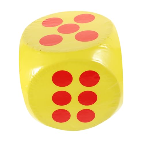 LRXIYODE Großer Schaumstoffwürfel Gelb Nummerierter Leichter Spielwürfel für Partyspiele Gruppenaktivitäten Unterricht und Familienunterhaltung Vielseitiges Spielzubehör von LRXIYODE