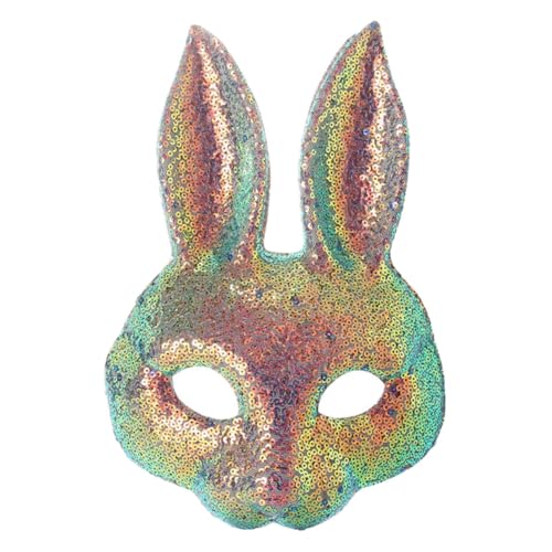 LRXIYODE Halbgesichts Hasenmaske mit Funkelnden Pailletten Süße Bunny Cosplay Maske für Halloween Osterfeiern Kostümpartys und Karneval Leichtes Sicheres Kostümzubehör für Damen und Herren LRXIYODE Halbgesichts Hasenmaske mit Funkelnden Pailletten Süße Bunny Cosplay Maske für Halloween Osterfeiern Kostümpartys und Karneval Leichtes Sicheres Kostümzubehör für Damen und Herren von LRXIYODE