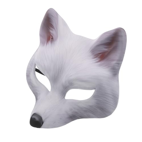 LRXIYODE Halbgesichts-fuchsmasken Tier-cosplay Maske Weiß Halloween Karneval Party Kostüm Deko für Damen Herren LRXIYODE Halbgesichts-fuchsmasken Tier-cosplay Maske Weiß Halloween Karneval Party Kostüm Deko für Damen Herren von LRXIYODE
