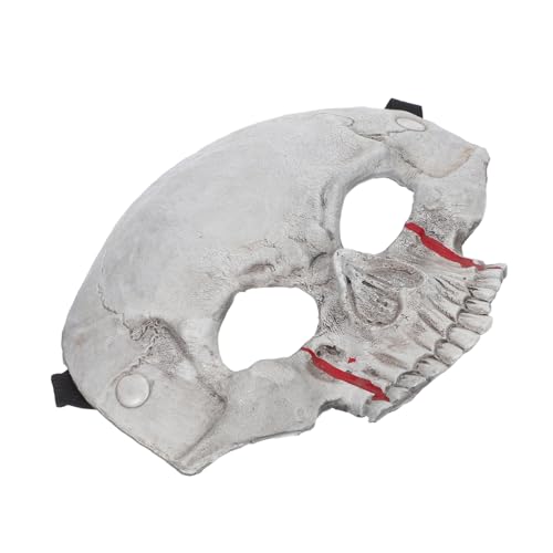 LRXIYODE Halbgesichts-skelettmaske Halloween Schädelmaske mit Blutigem Auge Atmungsaktives Design Leichter Ergonomischer Schnitt für Cosplay Masquerade Party LRXIYODE Halbgesichts-skelettmaske Halloween Schädelmaske mit Blutigem Auge Atmungsaktives Design Leichter Ergonomischer Schnitt für Cosplay Masquerade Party von LRXIYODE