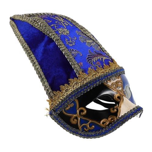 LRXIYODE Half Face Mask Blau Kreative Masquerade Maske für Halloween Fasching Maskenball Kostüm Party Deko und Wiederverwendbarer Maskenprop LRXIYODE Half Face Mask Blau Kreative Masquerade Maske für Halloween Fasching Maskenball Kostüm Party Deko und Wiederverwendbarer Maskenprop von LRXIYODE