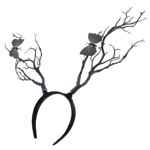 LRXIYODE Halloween Geweih Haarreif aus Leichtem Langlebigem Silikon mit Baumzweig Design Handgefertigter Kopfschmuck für Damen Geeignet für Karneval Festival Party und Halloween Kostüm LRXIYODE Halloween Geweih Haarreif aus Leichtem Langlebigem Silikon mit Baumzweig Design Handgefertigter Kopfschmuck für Damen Geeignet für Karneval Festival Party und Halloween Kostüm von LRXIYODE