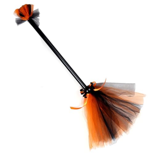 LRXIYODE Halloween Hexenbesen Kostüm Deko Requisite Bunter Hexenbesen für Erwachsene Cosplay Party Zubehör mit Langlebigem Material für Halloween Verkleidung und Zufällige von LRXIYODE