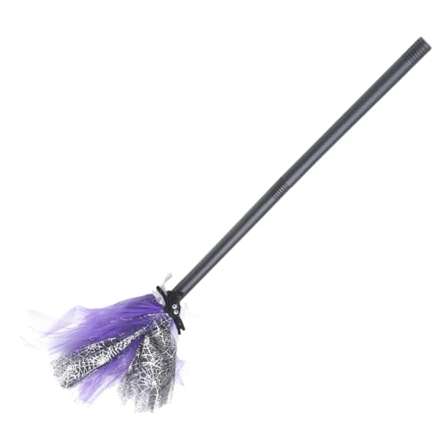 LRXIYODE Halloween Hexenbesen Prop Magische Besen Deko für Kostümpartys Leichtes Kunststoffmaterial für Unvergessliche Feiern und Cosplay Events von LRXIYODE