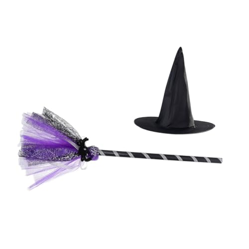 LRXIYODE Halloween Hexenhut und Besen Leichtes Kostümzubehör mit Klassischem Design Langlebig und Bequem für Halloween Partys Themenveranstaltungen und Bühnenauftritte LRXIYODE Halloween Hexenhut und Besen Leichtes Kostümzubehör mit Klassischem Design Langlebig und Bequem für Halloween Partys Themenveranstaltungen und Bühnenauftritte von LRXIYODE