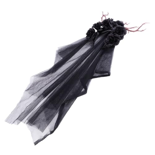 LRXIYODE Halloween Hirschgeweih Stirnband mit Künstlichen Blüten und Ästen Leichtes und Sicheres Kopfschmuck für Halloween Party und Erwachsene als Fotorequisite und Kostümaccessoire von LRXIYODE