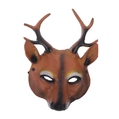 LRXIYODE Halloween Hirschmaske aus PU Schaumstoff Leichte Tiergesichtsmaske für Kostüm und Maskenball Dekorative Faschingsmaske für Erwachsene Geeignet für Halloween und Festlichkeiten LRXIYODE Halloween Hirschmaske aus PU Schaumstoff Leichte Tiergesichtsmaske für Kostüm und Maskenball Dekorative Faschingsmaske für Erwachsene Geeignet für Halloween und Festlichkeiten von LRXIYODE