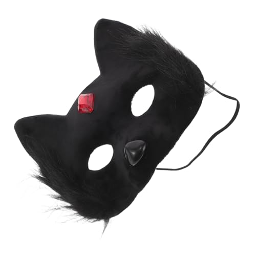 LRXIYODE Halloween Katzenmaske Halbgesicht Plüsch Tiergesicht Cosplay Maske für Erwachsene Passend Halloween Party Accessoire Katzenkostüm LRXIYODE Halloween Katzenmaske Halbgesicht Plüsch Tiergesicht Cosplay Maske für Erwachsene Passend Halloween Party Accessoire Katzenkostüm von LRXIYODE