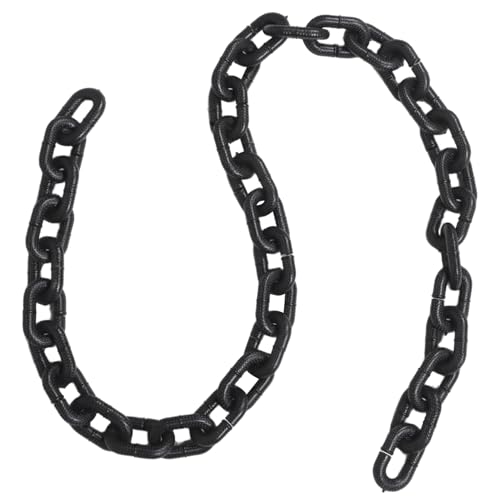 LRXIYODE Halloween Kette aus Dickem Robustem Kunststoff Realistische und Leichte Deko für Halloween Partys Cosplay Filmrequisiten Escape Rooms und Bar Dekoration Lang Schwarz LRXIYODE Halloween Kette aus Dickem Robustem Kunststoff Realistische und Leichte Deko für Halloween Partys Cosplay Filmrequisiten Escape Rooms und Bar Dekoration Lang Schwarz von LRXIYODE