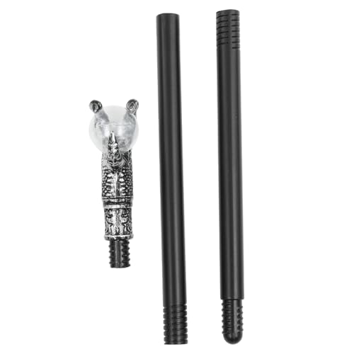 LRXIYODE Halloween Kunststoff Zauberstab Scepter Prop Leichter Robuster Pharaonen Stab mit Transparentem Kugel Design für Kostüm Bühne Cosplay und Foto Requisiten von LRXIYODE