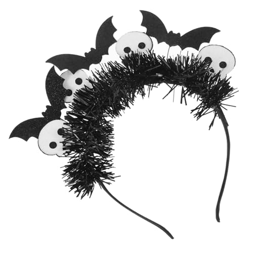 LRXIYODE Halloween Stirnband mit Fledermaus Totenkopf motiv Bequemes Rutschfestes Party Haarreif für Erwachsene Einzigartiges Cosplay Accessoire Leicht und Robust für Halloween partys von LRXIYODE