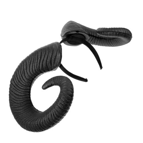 LRXIYODE Halloween Stirnband mit Schwarzen Hörnern Horn Headband für Erwachsene Bequemes Sicheres Material für Kostüm Party Geisterfest Foto Dekoration und von LRXIYODE