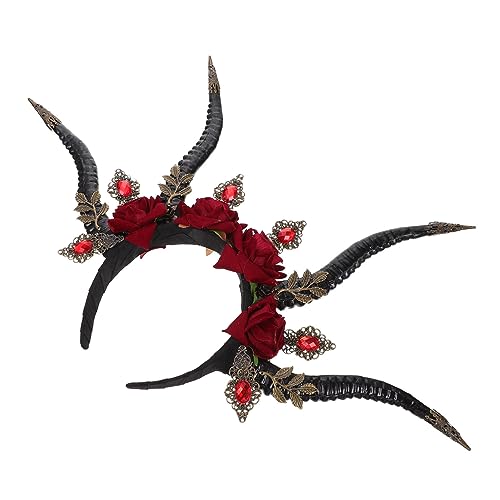 LRXIYODE Halloween Stirnband mit Teufelshörnern Einzigartiges Horn Design Komfortabler Kunststoff Perfekter Kopfschmuck für Party Festival und Halloween Cosplay von LRXIYODE