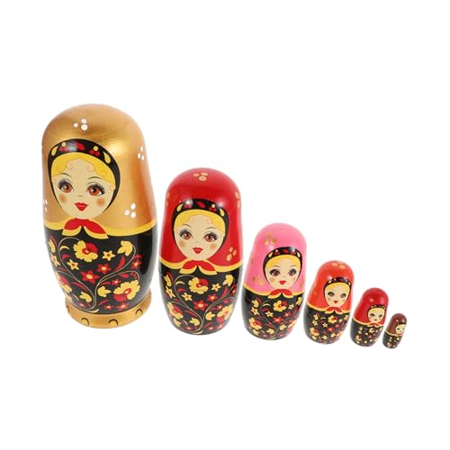 LRXIYODE Handgefertigte Russische Puppen Lagig aus Holz Traditionelle Verschachtelte Spielzeugpuppe für Mädchen Sicher und Detailreich Geburtstagsgeschenk und Weihnachtsdeko von LRXIYODE