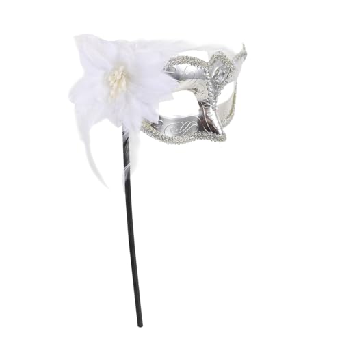 LRXIYODE Handgehaltene Maske Silberfarbig Ergonomisch Geformt für Damen Mädchen Prom Ball Karneval Maskerade Party Bühnenauftritt LRXIYODE Handgehaltene Maske Silberfarbig Ergonomisch Geformt für Damen Mädchen Prom Ball Karneval Maskerade Party Bühnenauftritt von LRXIYODE