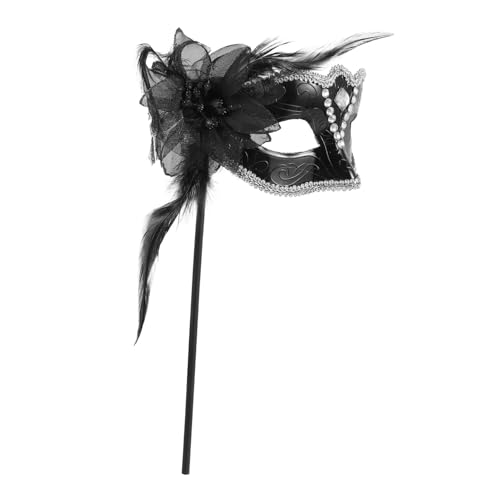 LRXIYODE Handgehaltene Masquerade Maske mit Spitzen und Leichte Karnevalsmasken für Damen Klassische Schwarze Ballmaskerade für Halloween Bühnenauftritte und Partyaccessoire LRXIYODE Handgehaltene Masquerade Maske mit Spitzen und Leichte Karnevalsmasken für Damen Klassische Schwarze Ballmaskerade für Halloween Bühnenauftritte und Partyaccessoire von LRXIYODE