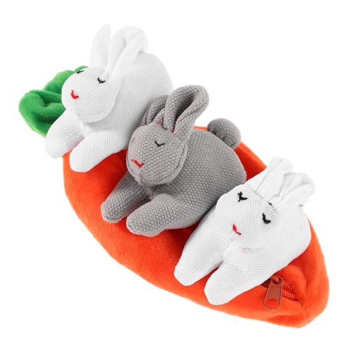 LRXIYODE Hasen Geldbörse Karotten Ornament Cabbage Patch Puppenhase Mit Herz Hasenfell Geldbörse Hase Realistisches Stofftier Hasen Geldbörse Für Münzgeldbörse Plüsch von LRXIYODE