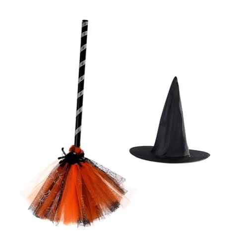 LRXIYODE Hexenhut und Besen Halloween Party Kostüm Zubehör Leuchtender Hexenhut Klassische Hexen Dekoration für Erwachsene für Halloween Fest und Rollenspiele LRXIYODE Hexenhut und Besen Halloween Party Kostüm Zubehör Leuchtender Hexenhut Klassische Hexen Dekoration für Erwachsene für Halloween Fest und Rollenspiele von LRXIYODE