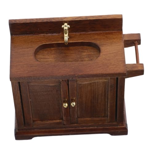 LRXIYODE Hochwertiger Miniatur Badezimmerschrank im Maßstab aus Robustem für Interaktives Rollenspiel und Kreative Gestaltung von LRXIYODE